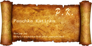 Peschke Katinka névjegykártya